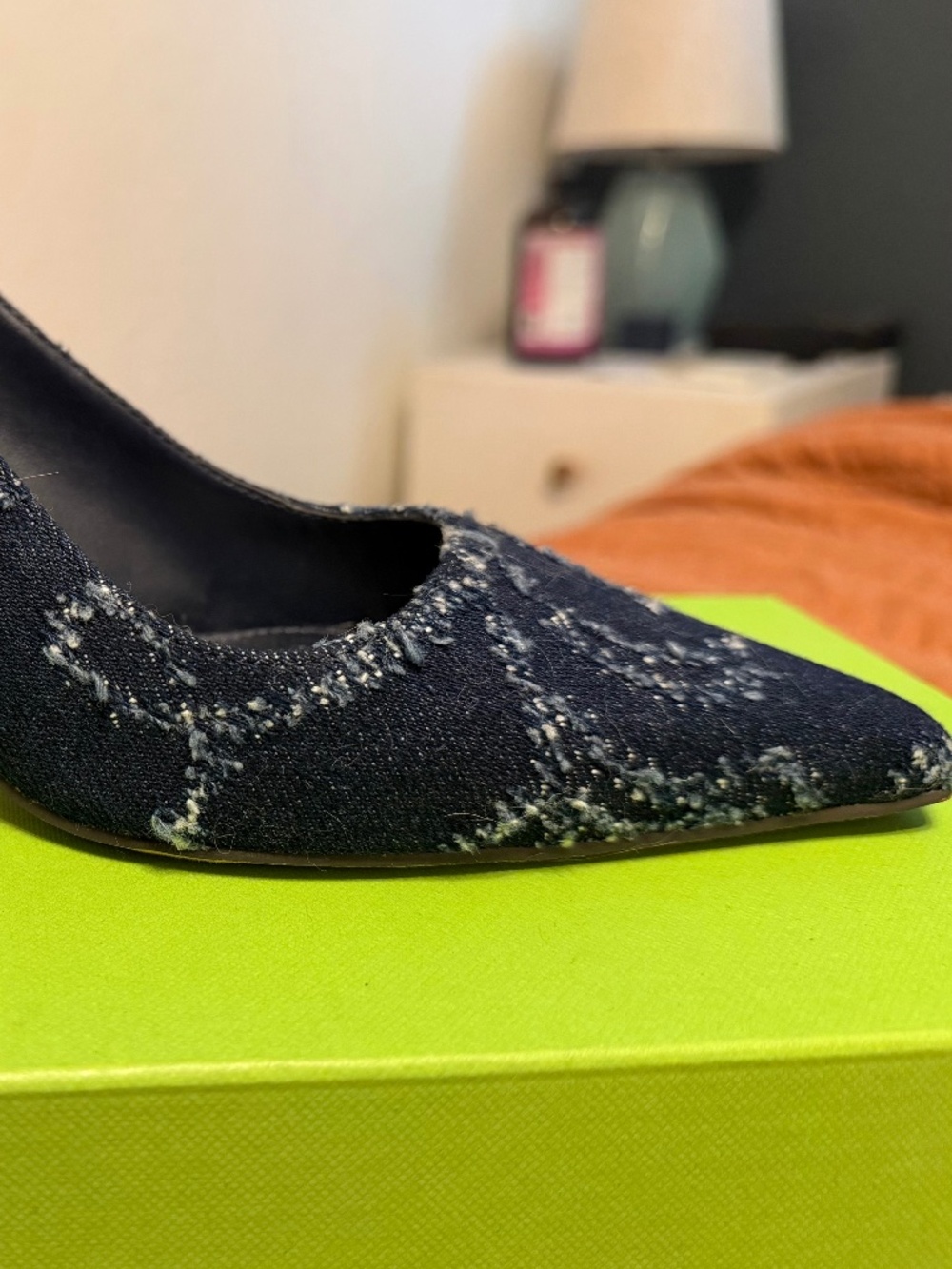 Sam Edelman Bianka sling back pump denim shoes